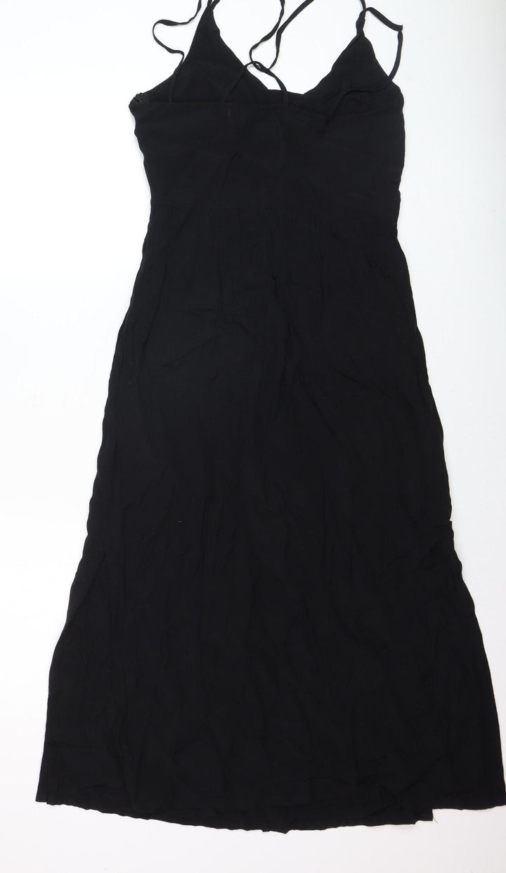 Something Else by Natalie Wood Women's Black Size 8 Midi Slip Dress