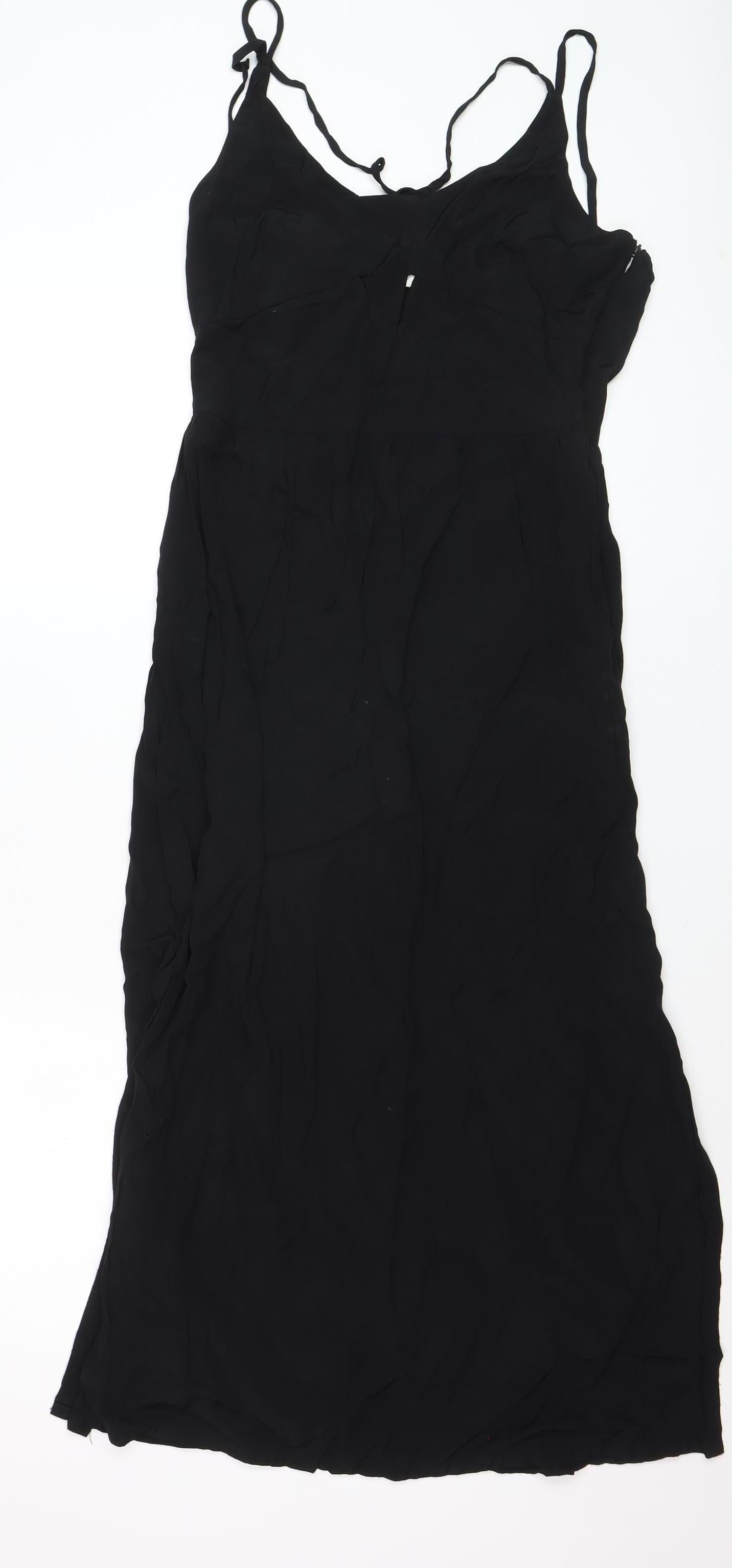 Something Else by Natalie Wood Women's Black Size 8 Midi Slip Dress