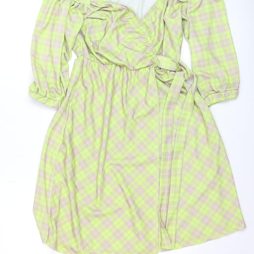 Pink Clove Women’s Multicoloured Off Shoulder Wrap Dress Size 16