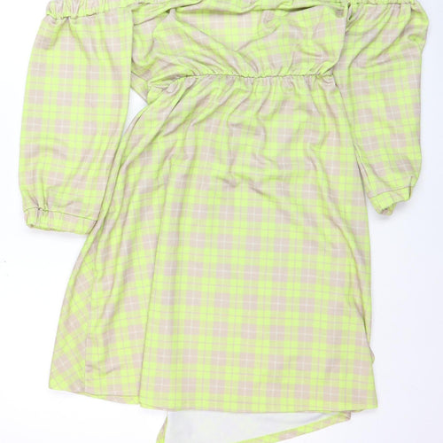 Pink Clove Women’s Multicoloured Off Shoulder Wrap Dress Size 16