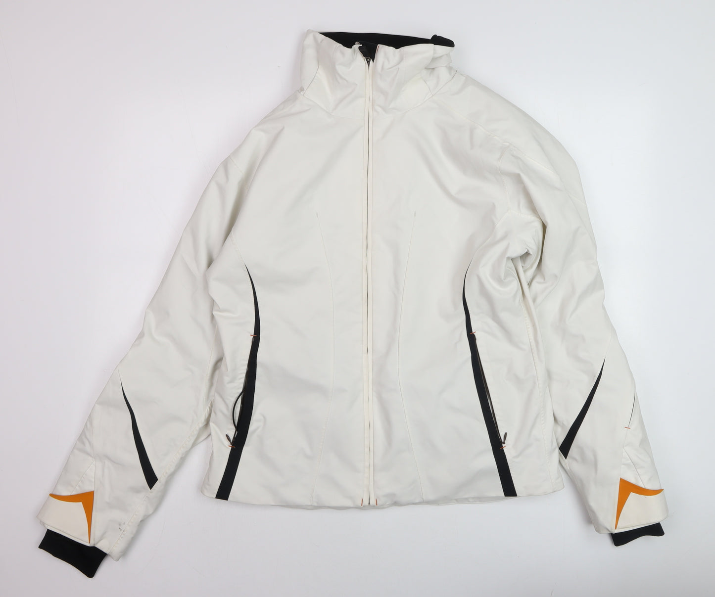 KJUS Womens White Size 12 Ski Jacket Full Zip Waterproof Winter Coat
