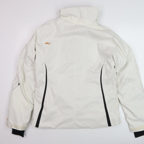 KJUS Womens White Size 12 Ski Jacket Full Zip Waterproof Winter Coat