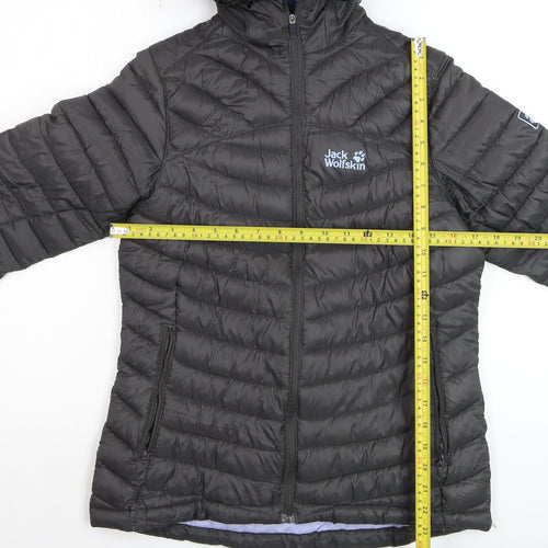 Jack Wolfskin Women's Grey Size 10 Puffer Hooded Jacket