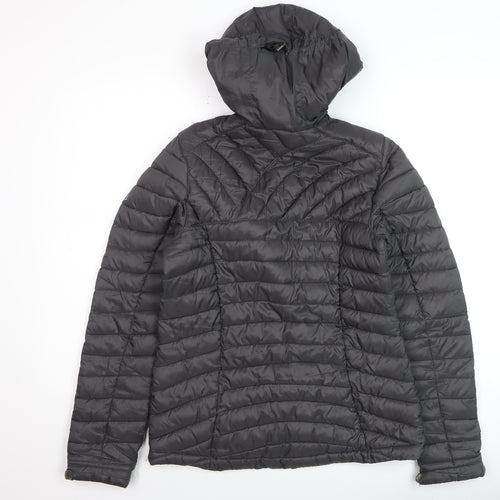 Jack Wolfskin Women's Grey Size 10 Puffer Hooded Jacket