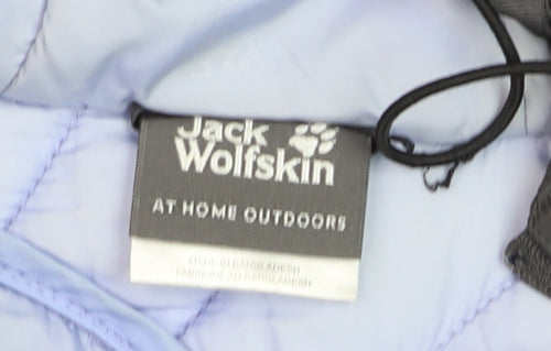 Jack Wolfskin Women's Grey Size 10 Puffer Hooded Jacket