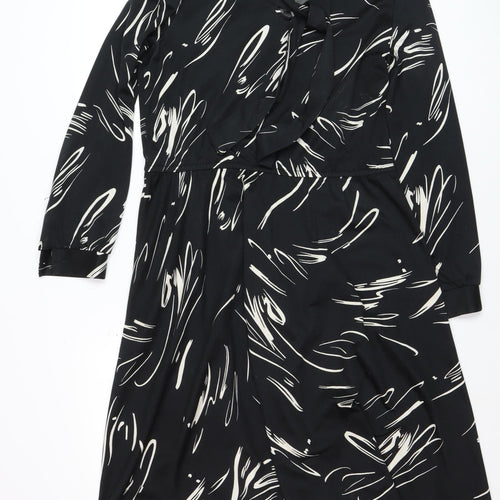 Marks and Spencer Women’s Black Abstract Shirt Dress Size 14