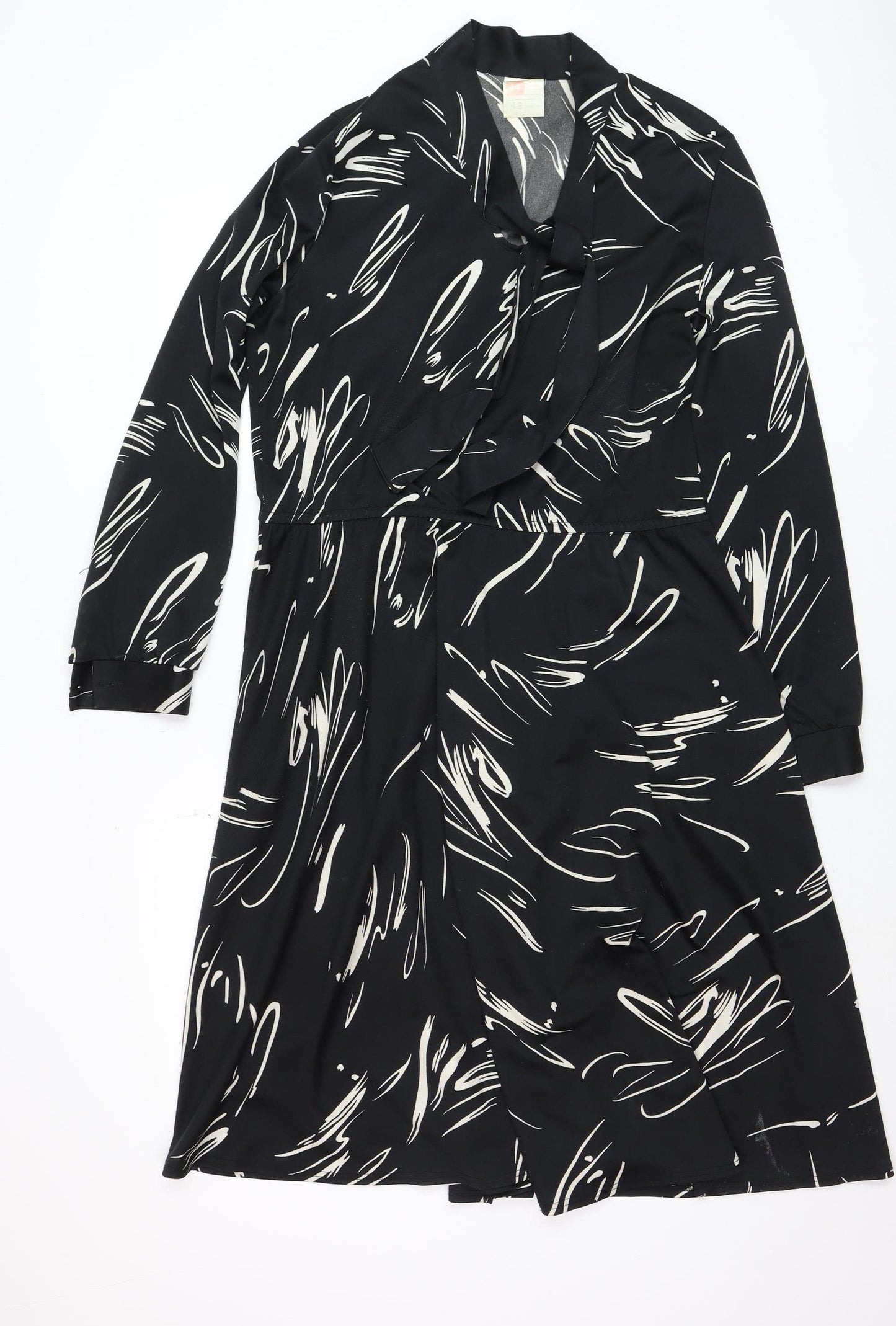 Marks and Spencer Women’s Black Abstract Shirt Dress Size 14