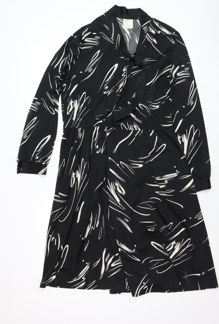 Marks and Spencer Women’s Black Abstract Shirt Dress Size 14