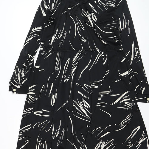 Marks and Spencer Women’s Black Abstract Shirt Dress Size 14