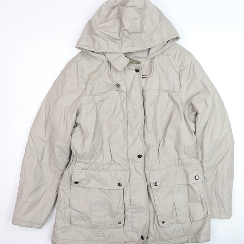 Marks and Spencer Women’s Beige Hooded Parka Jacket Size 14