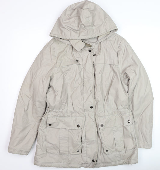 Marks and Spencer Women’s Beige Hooded Parka Jacket Size 14