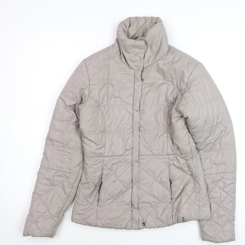 Top Secret Women Beige Quilted Puffer Jacket Size 6