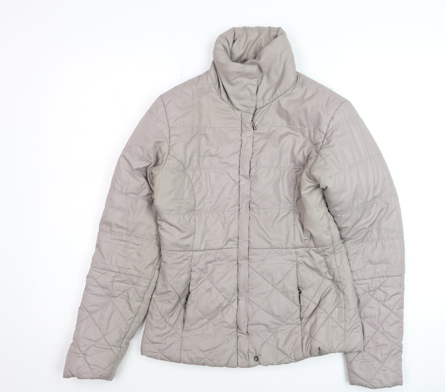 Top Secret Women Beige Quilted Puffer Jacket Size 6