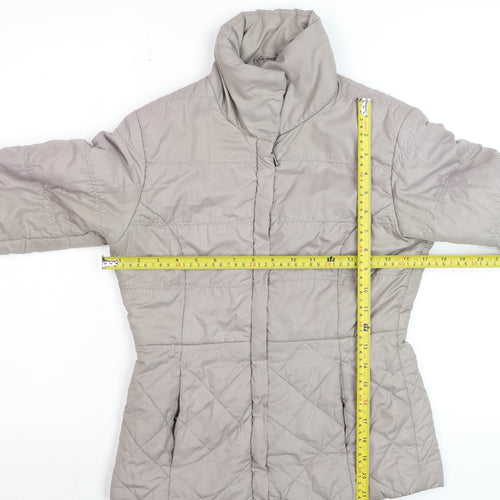 Top Secret Women Beige Quilted Puffer Jacket Size 6