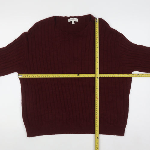 Marks and Spencer Per Una Women's Red Knit Jumper Size L Pullover