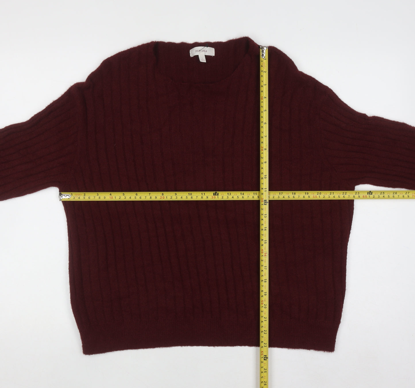 Marks and Spencer Per Una Women's Red Knit Jumper Size L Pullover