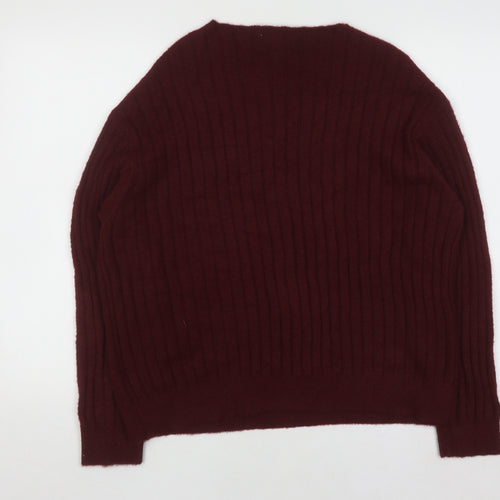Marks and Spencer Per Una Women's Red Knit Jumper Size L Pullover