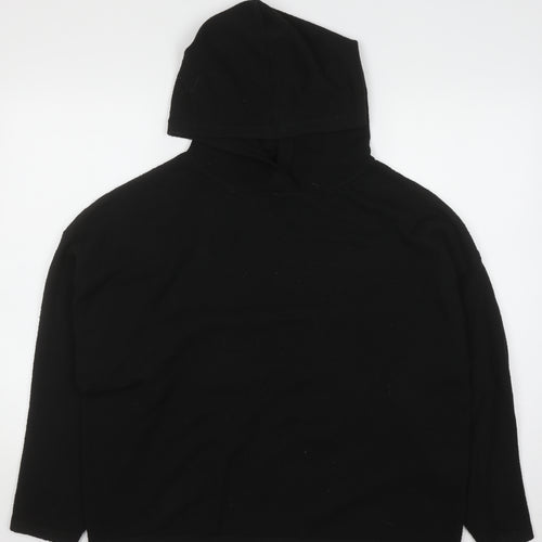 Jack Wills Womens Black UK 12 Pullover Hoodie 97% Polyester