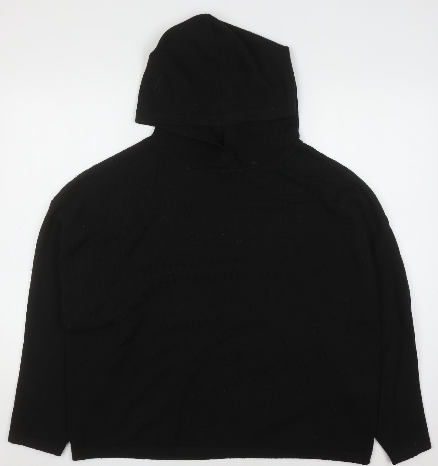 Jack Wills Womens Black UK 12 Pullover Hoodie 97% Polyester