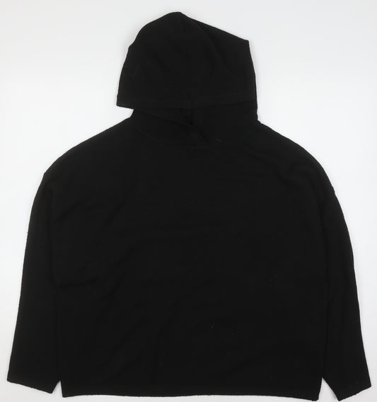 Jack Wills Womens Black UK 12 Pullover Hoodie 97% Polyester