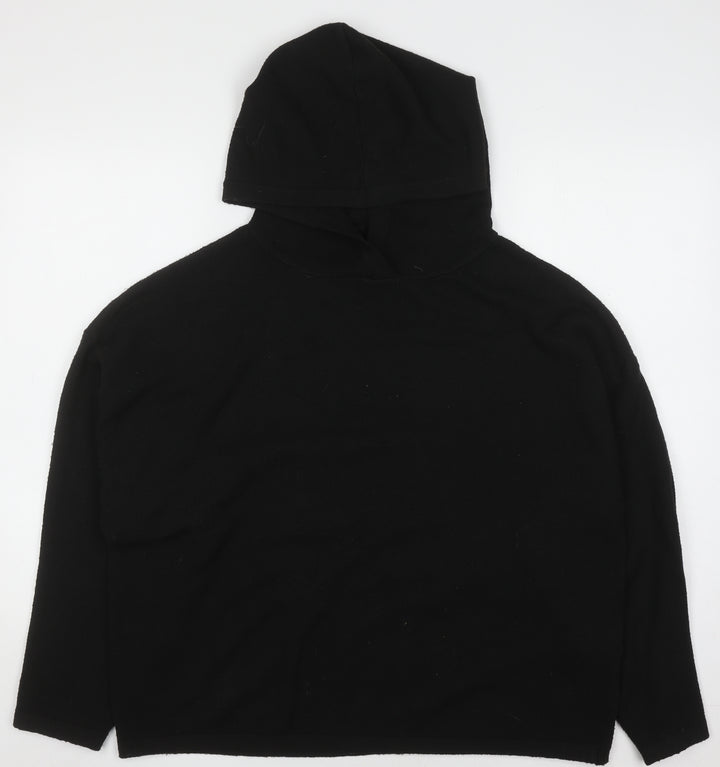 Jack Wills Womens Black UK 12 Pullover Hoodie 97% Polyester