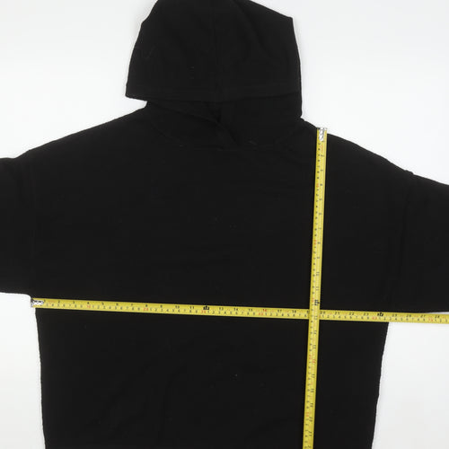 Jack Wills Womens Black UK 12 Pullover Hoodie 97% Polyester