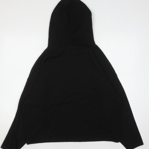 Jack Wills Womens Black UK 12 Pullover Hoodie 97% Polyester