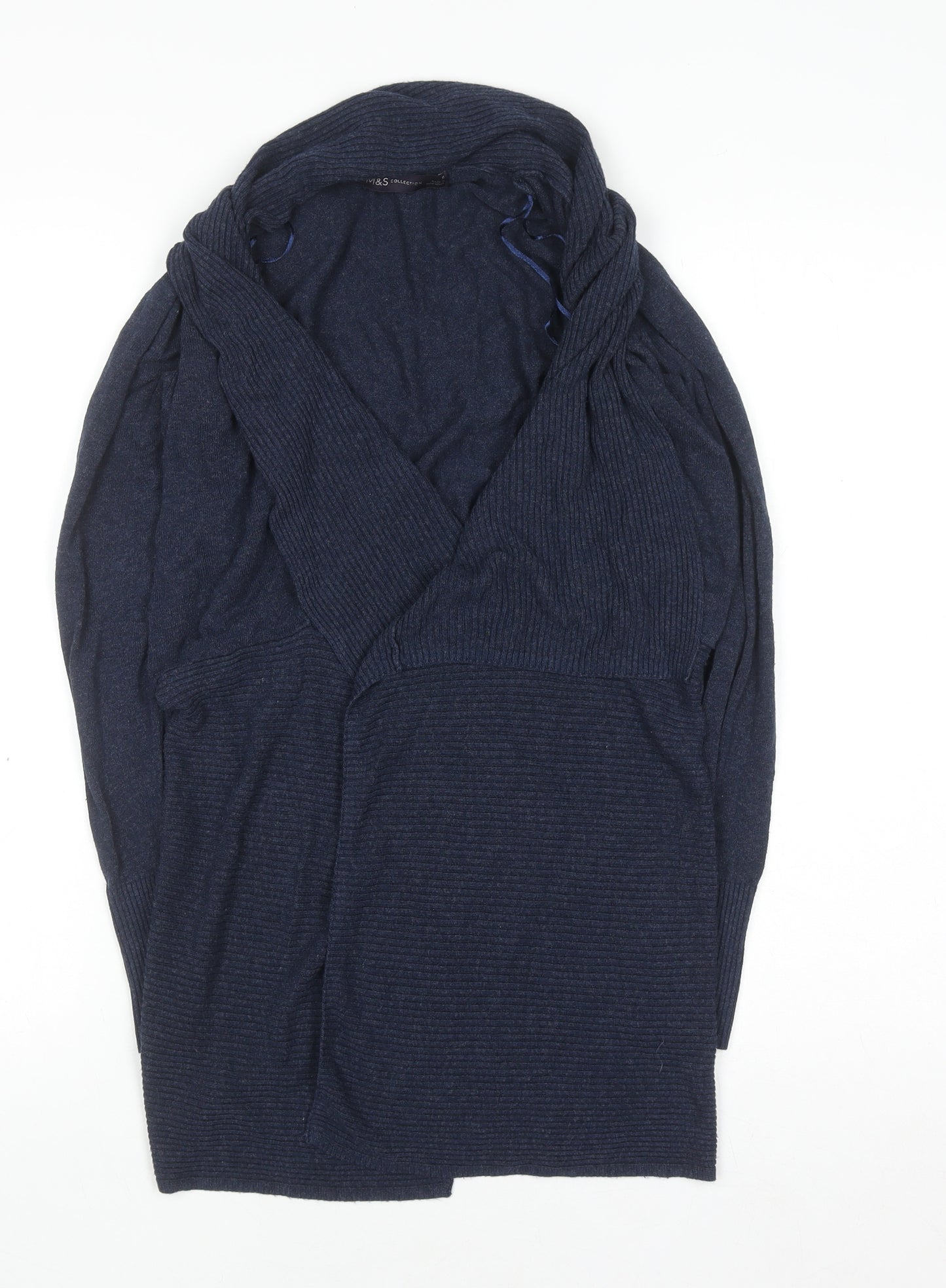 Marks and Spencer Womens Blue Knit Long Sleeve Cardigan Size S
