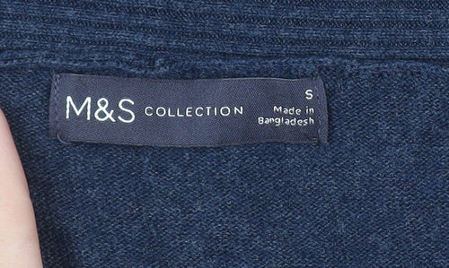 Marks and Spencer Womens Blue Knit Long Sleeve Cardigan Size S