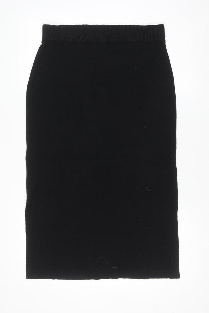 Lands' End Women's Black Knit Midi Pencil Skirt Size M