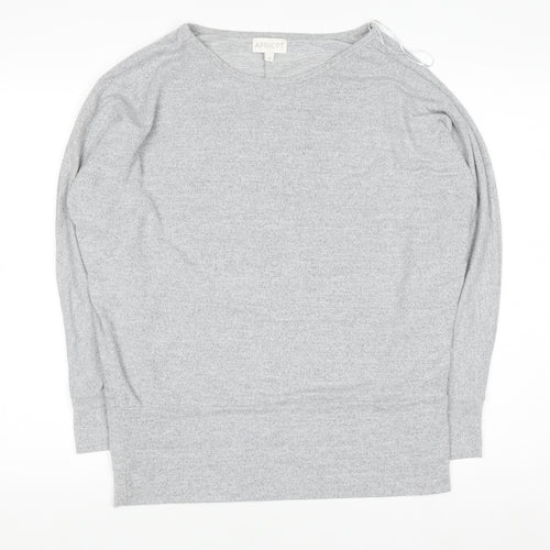 Apricot Womens Grey Knit Relaxed Pullover Jumper Size M