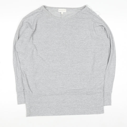 Apricot Womens Grey Knit Relaxed Pullover Jumper Size M