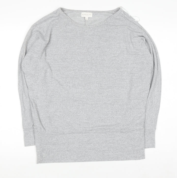 Apricot Womens Grey Knit Relaxed Pullover Jumper Size M