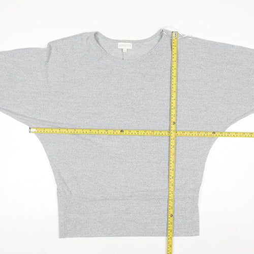 Apricot Womens Grey Knit Relaxed Pullover Jumper Size M