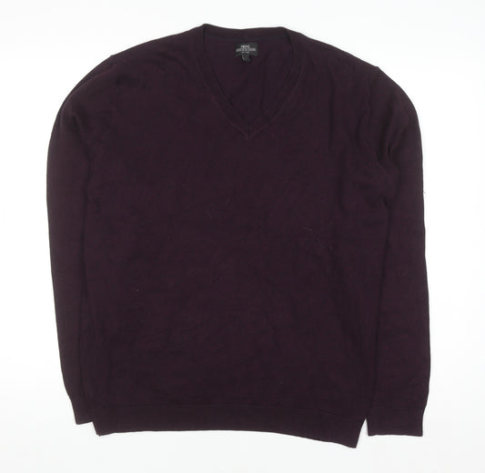 Next Men’s Purple Cotton V-Neck Jumper Size L