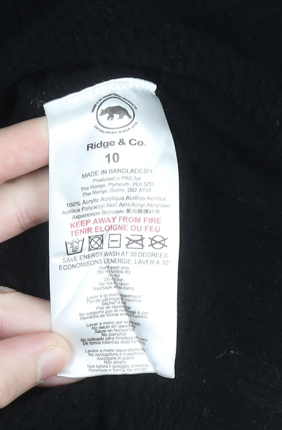 Ridge & Co Womens Black Knit Pullover Jumper Size 10