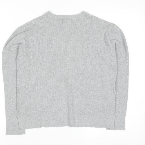 Marks and Spencer Women Grey Crew Neck Long Sleeve Pullover Jumper Size 10