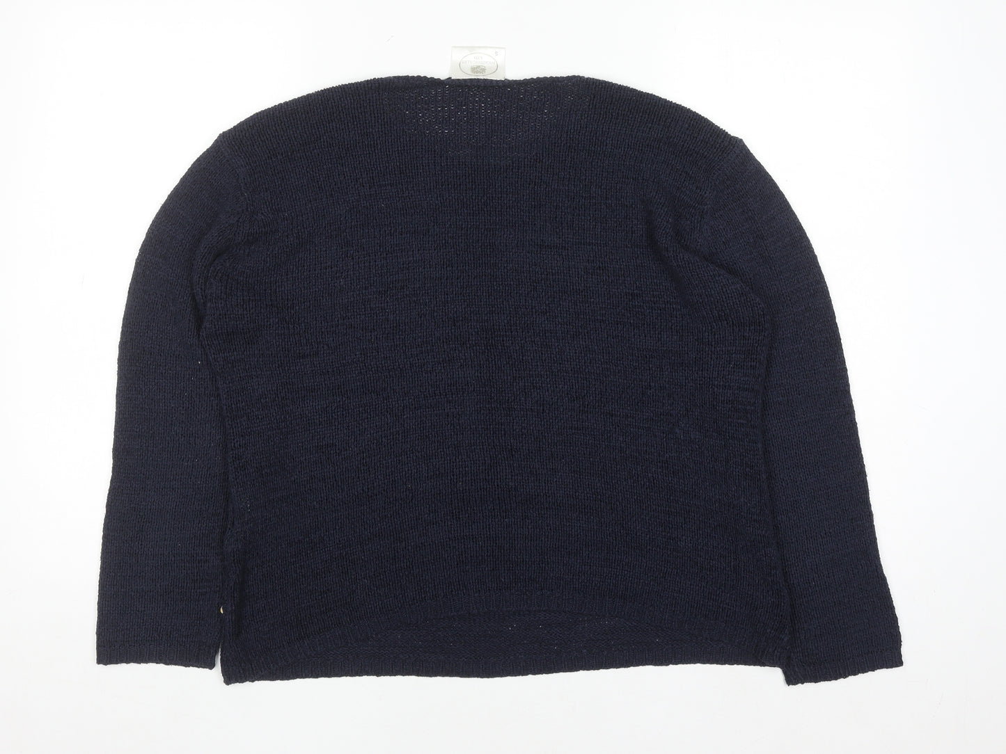 Nightingales LTD Women’s Blue Studded Crew Neck Knit Jumper Size S