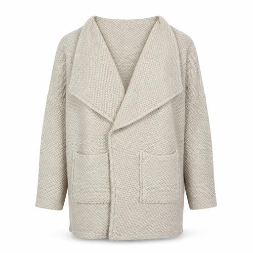 River Island Women Beige Chunky Knit Open Front Cardigan Size 10