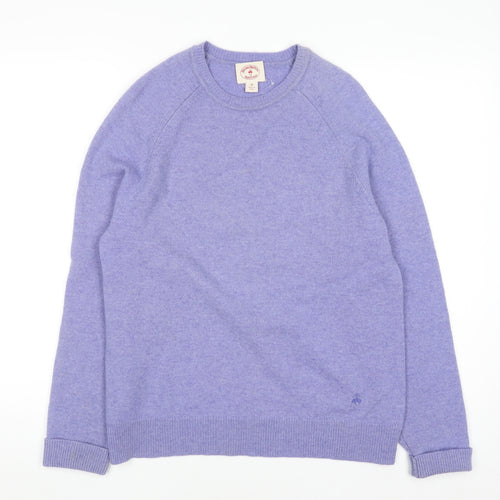 Brooks Brothers Women's Purple Lambswool Crew Neck Jumper Size M