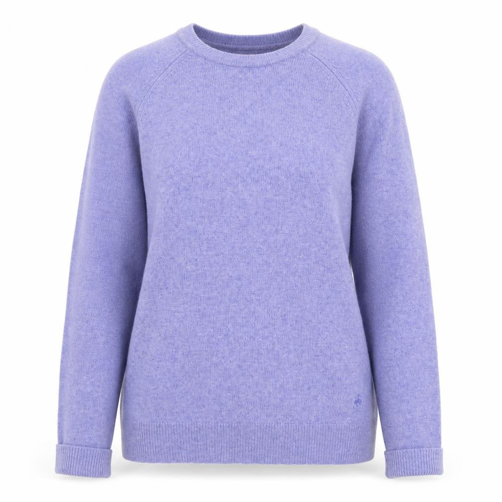 Brooks Brothers Women's Purple Lambswool Crew Neck Jumper Size M