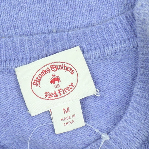 Brooks Brothers Women's Purple Lambswool Crew Neck Jumper Size M