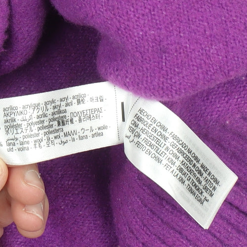 Zara Womens Purple XL Knit Crew Neck Pullover Jumper