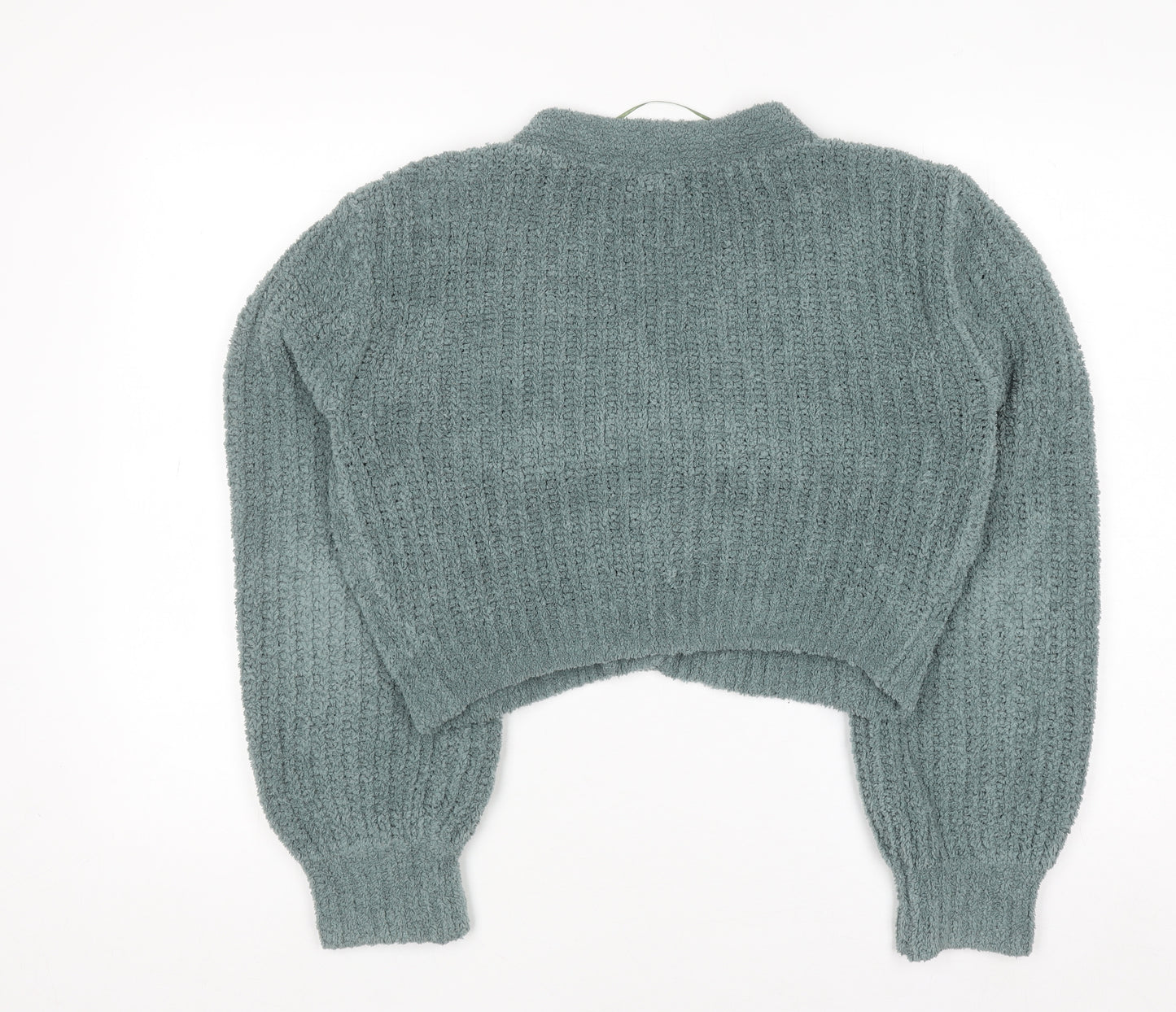 Urban Outfitters Women Green Chunky Knit V-Neck Cardigan M