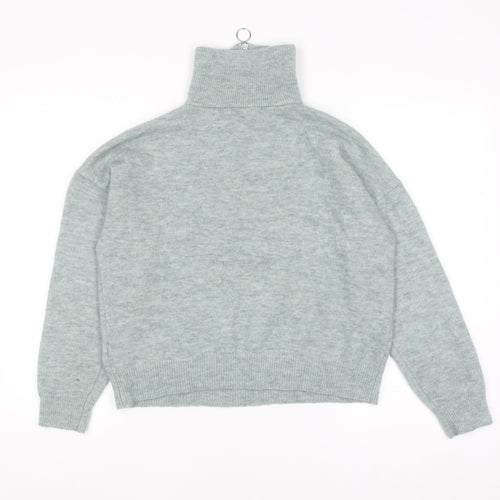 Golddigga Women’s Grey High Neck Half Zip Knit Jumper Size 14