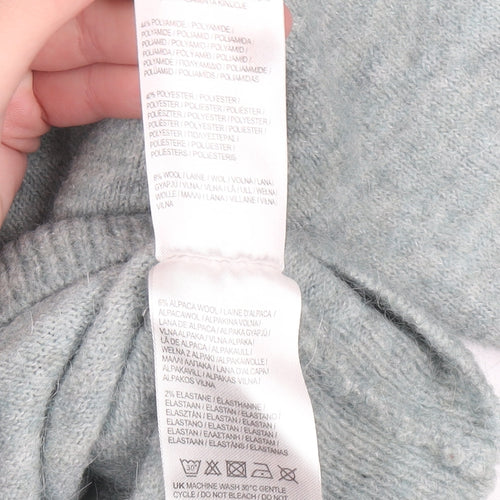 Golddigga Women’s Grey High Neck Half Zip Knit Jumper Size 14