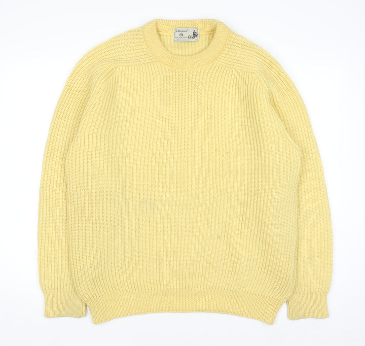 Marks and Spencer St Michael Yellow Wool Chunky Knit Women’s Jumper Medium
