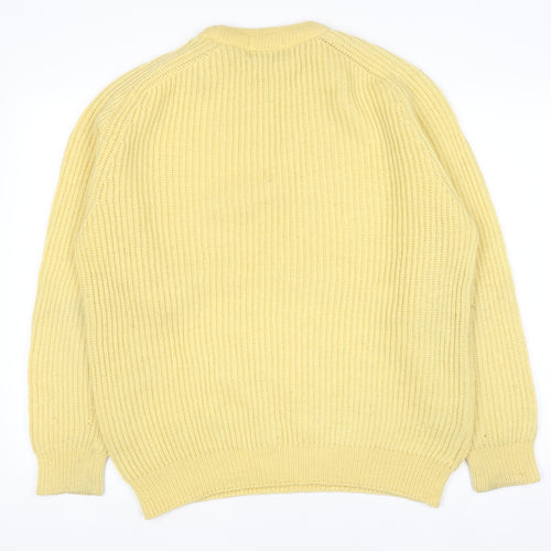 Marks and Spencer St Michael Yellow Wool Chunky Knit Women’s Jumper Medium