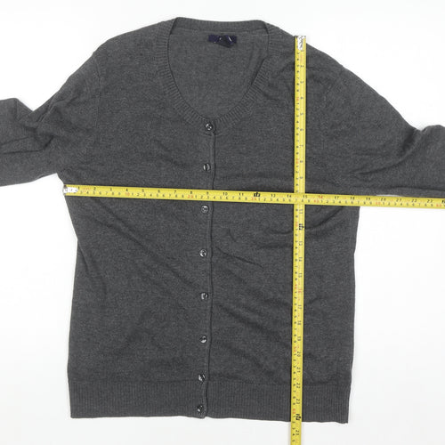 Gap Women's Grey V-Neck Cardigan Jumper Knit Size L