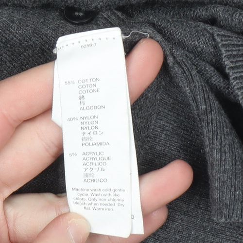 Gap Women's Grey V-Neck Cardigan Jumper Knit Size L